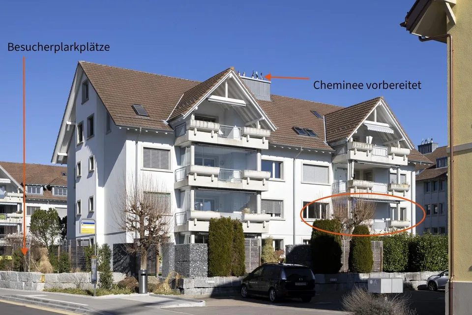 3.5-Zimmer Wohnung, 1. Obergeschoss mit ca. 121 m² Wohnfläche und Lift