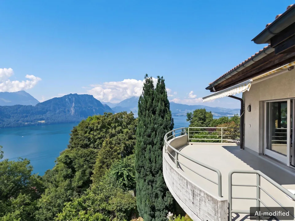 Panoramadomizil in privilegierter Aussichtslage hoch über dem Vierw...