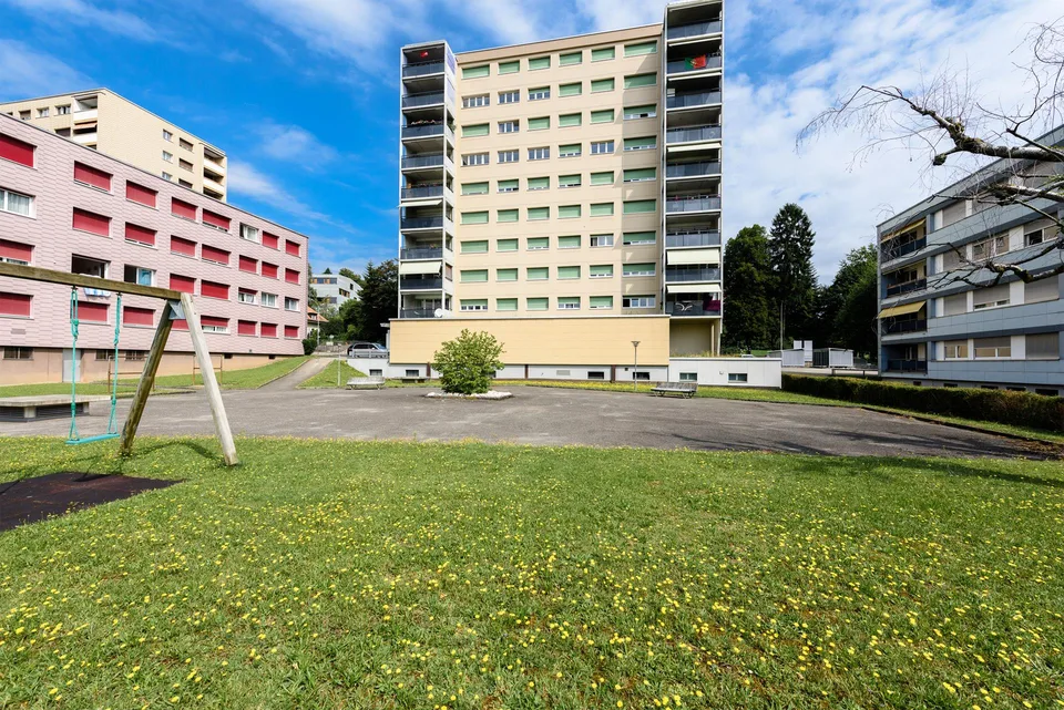 Quartier verdoyant à proximité des commerces