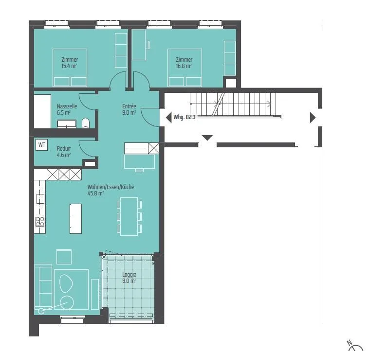 3.5 Zimmerwohnung mit Blick ins GRÜNE