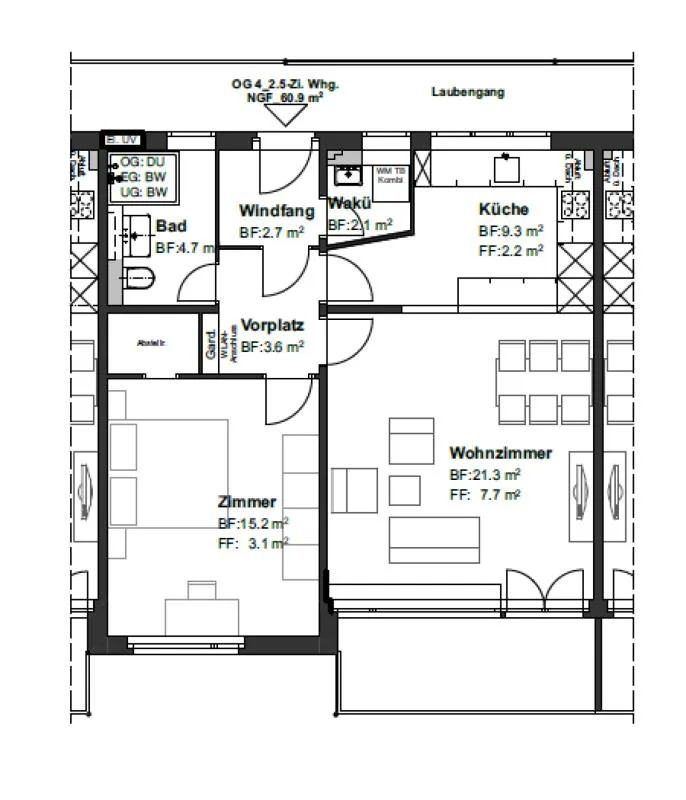Helle 2.5 Zimmer-Wohnung an ruhiger Lage in Stadtnähe