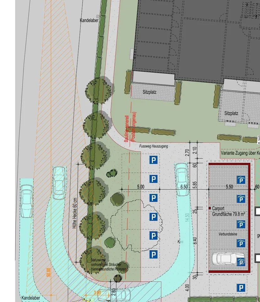 Zentral gelegener Parkplatz oder Carport zu vermieten