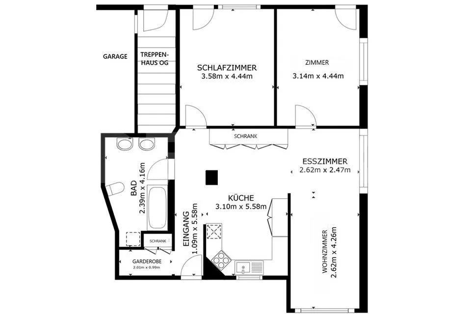 Freistehendes Haus mit Zwei Wohneinheiten