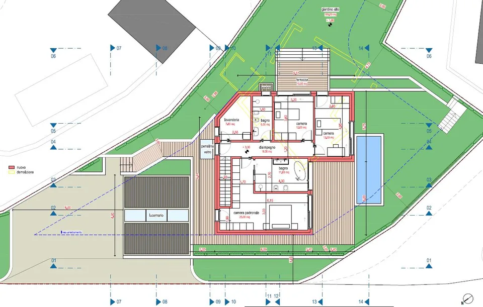 Terreno con progetto di costruzione e vista lago, Dino-Sonvico