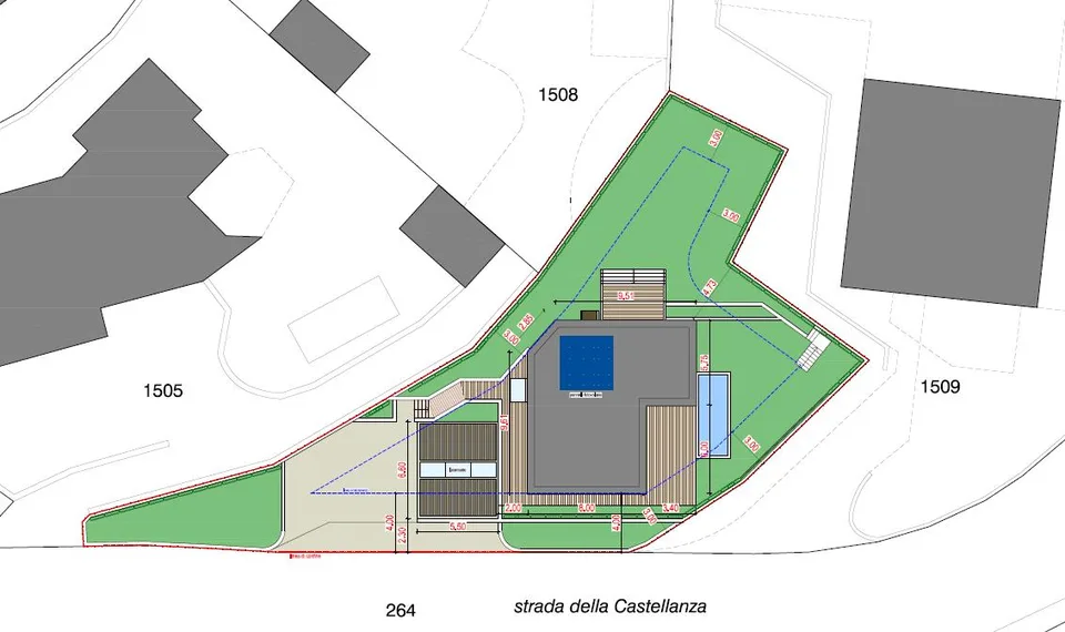 Terreno con progetto di costruzione e vista lago, Dino-Sonvico