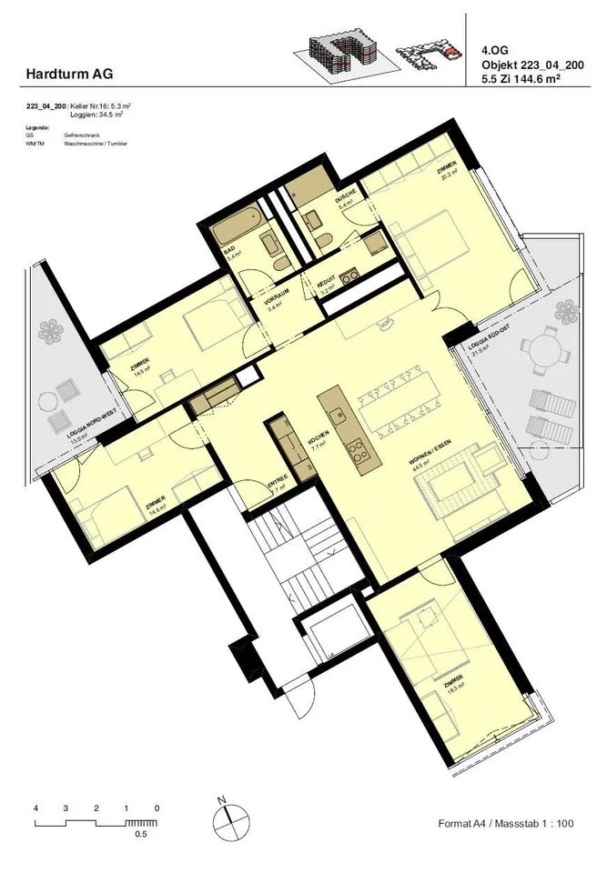 Grosszügige und lichtdurchflutete 5.5 Zimmerwohnung  - Wohnen im Ha...