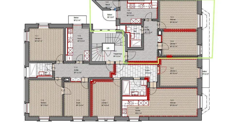 Totalsanierte 2.5-Zi-Altbauwohnung, Nähe Löwendenkmal, Erstvermietung