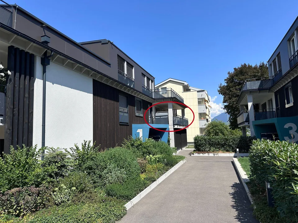 Attraktive Erdgeschosswohnung mit lauschigem Balkon in Grabs