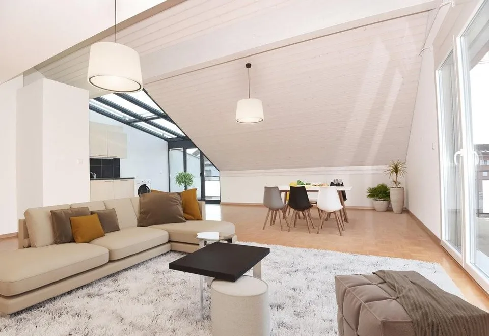 Duplex apartment with mezzanine