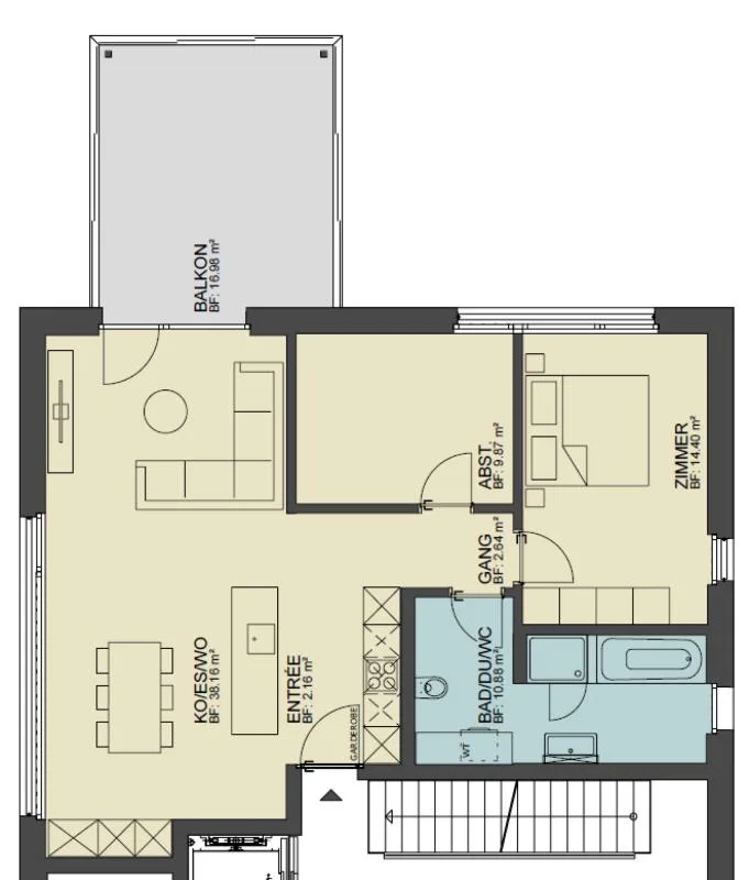 Moderne trifft auf Beton - 3.5 Zimmerwohnung an top Lage zu vermieten