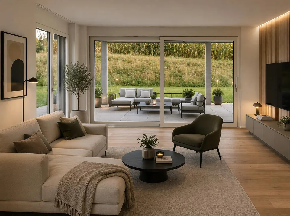 Moderne Erdgeschosswohnung in steuergünstiger Seegemeinde