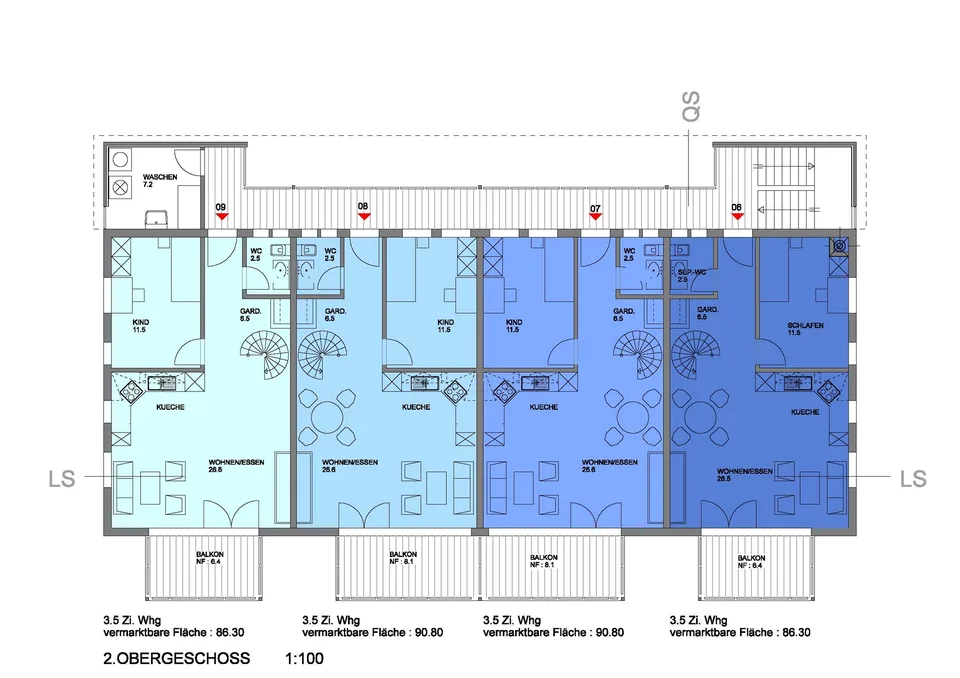 3.5 Zimmer-Maisonette-Dachwohnung
