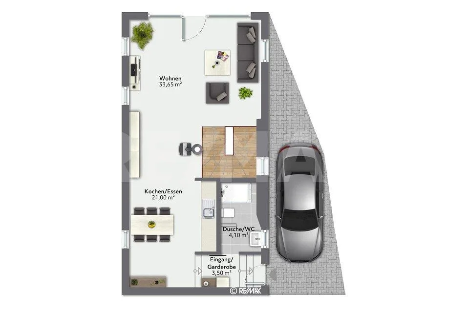 Detached 2 ½ room house in central location