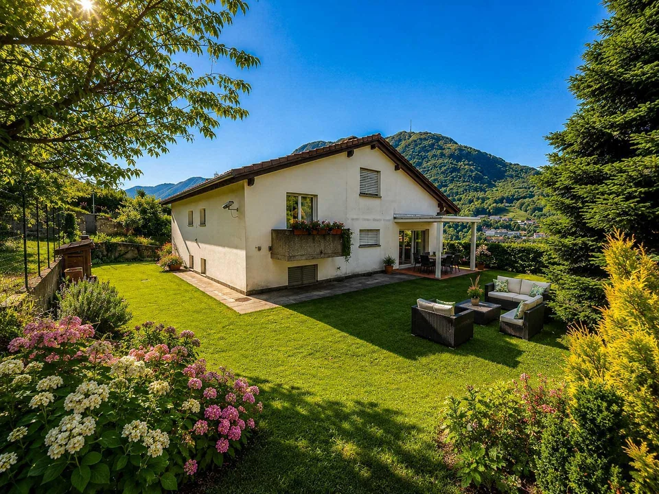 Casa unifamiliare con grande giardino a Gentilino