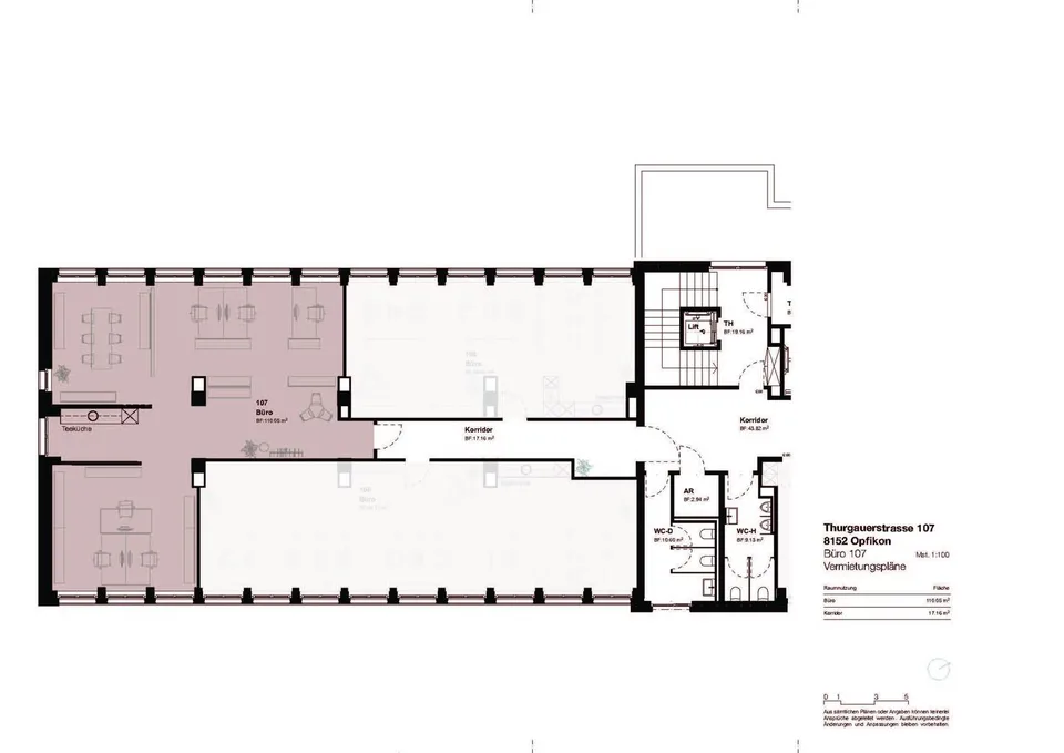 Spacious office in central location in Opfikon for rent!