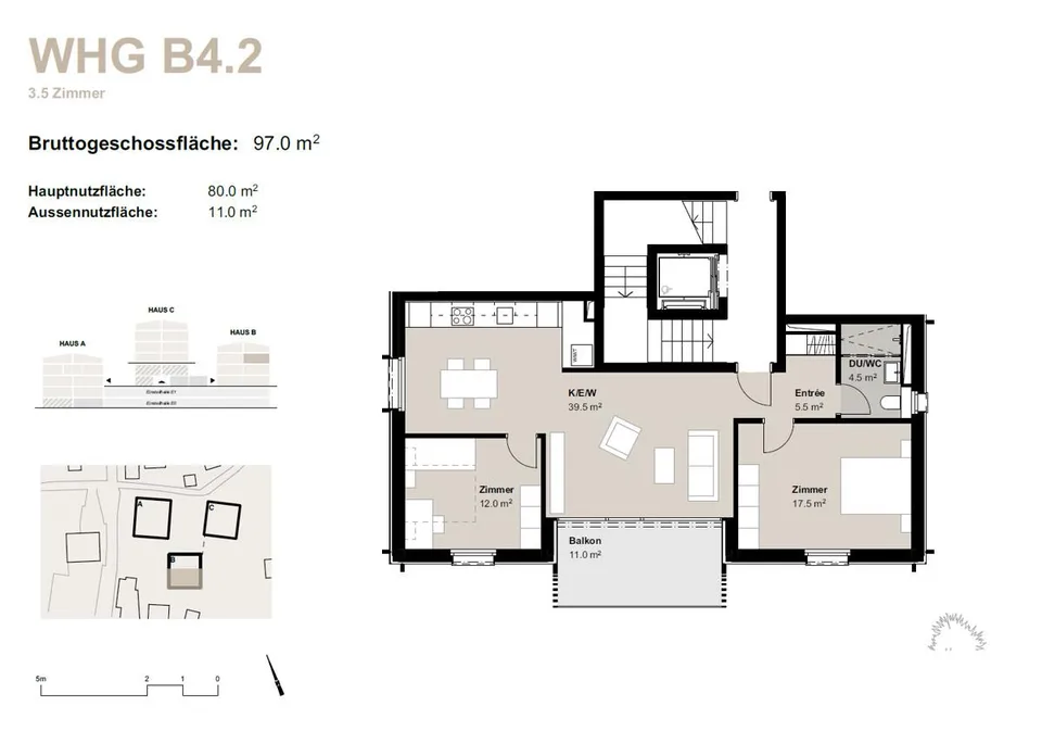 3.5-Zimmerwohnung zur Miete (Erstbezug): Neubau Hasol im Zentrum von B – Foto 11 von 11