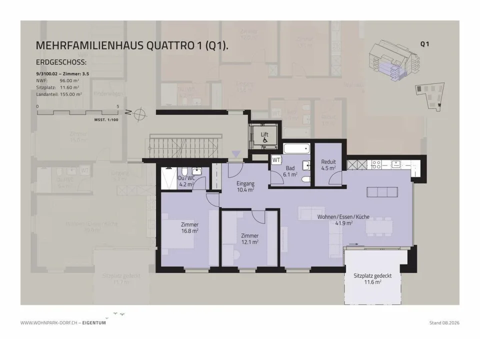 PARCO RESIDENZIALE VILLAGE - INIZIO VENDITE 2A FASE - APPARTAMENTO GIARDINO 3,5 LOCALI