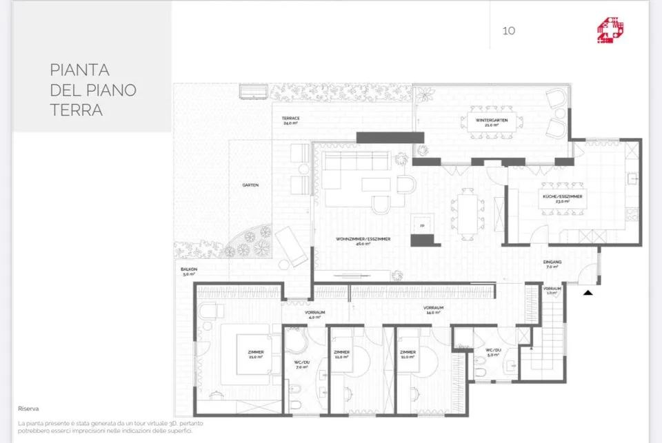 Prestigiosa Villa mit exklusivem Garten