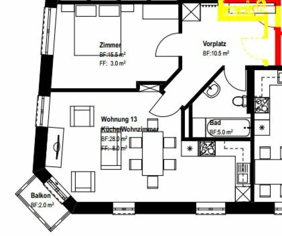 Appartement central de 2,5 pièces au bord du lac