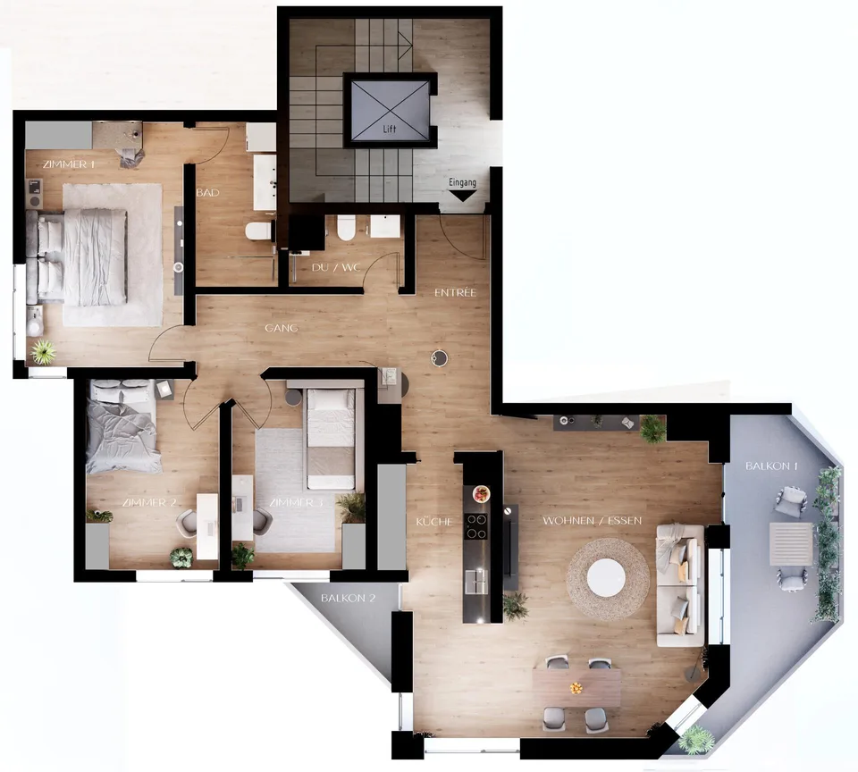 Brittnau - 4.5-Zimmer-Wohnung. Renoviert 2026. Hell. Modern.