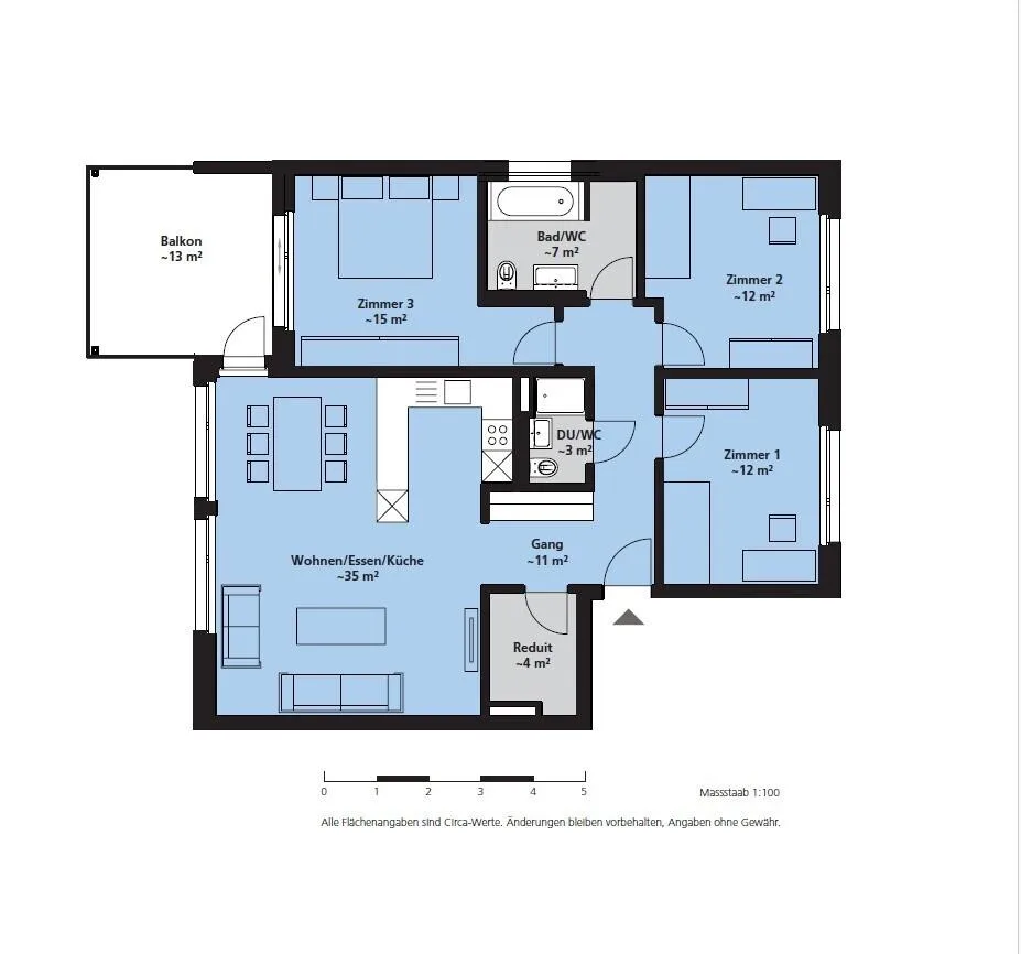 Grosszügige, moderne 4.5-Zimmer-Wohnung an attraktiver Lage