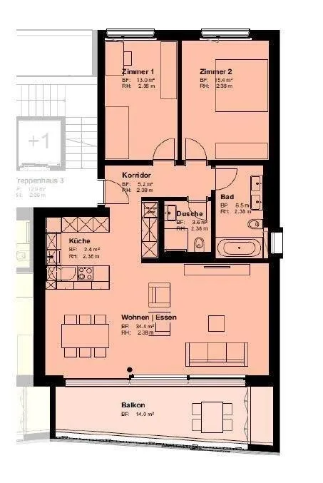 Wunderschöne 3.5 Zimmer-Wohnung in Domat/Ems zu vermieten!