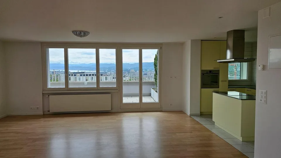 Gekühlte 3.5-Zimmer-Attikawohnung mit Blick über Zürich am Bucheggp...