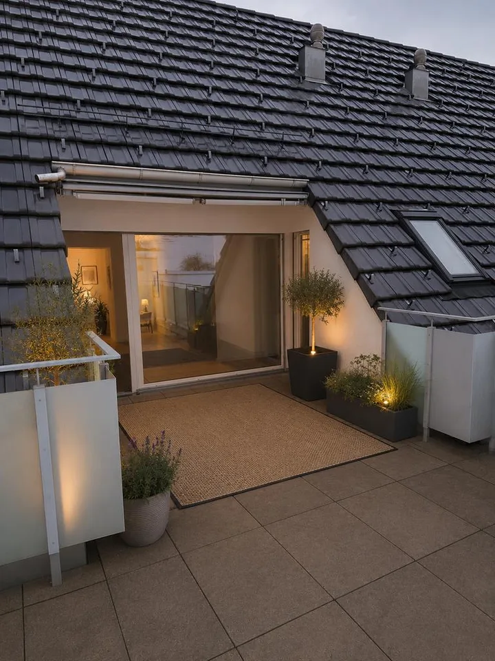 Oasi di benessere con ampia terrazza sul tetto nel verde Birr