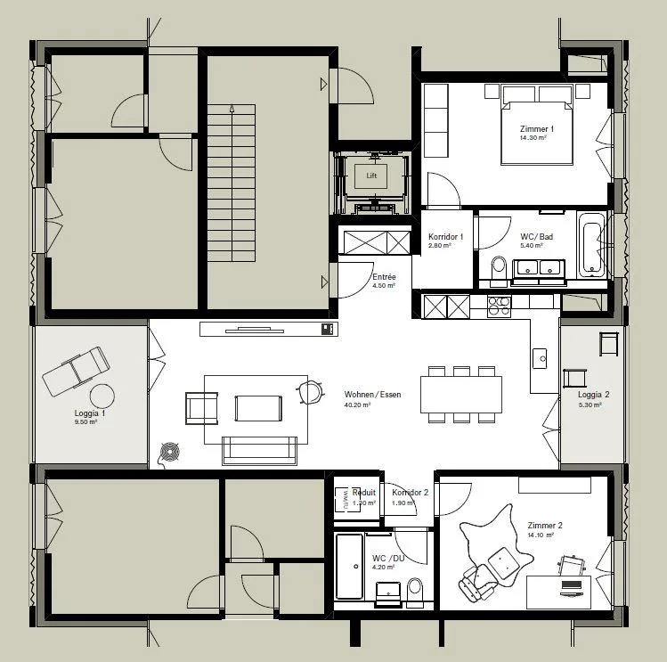 Edle, moderne 3.5 Zi. Wohnung im Herzen des Glattparks - ruhige Lage