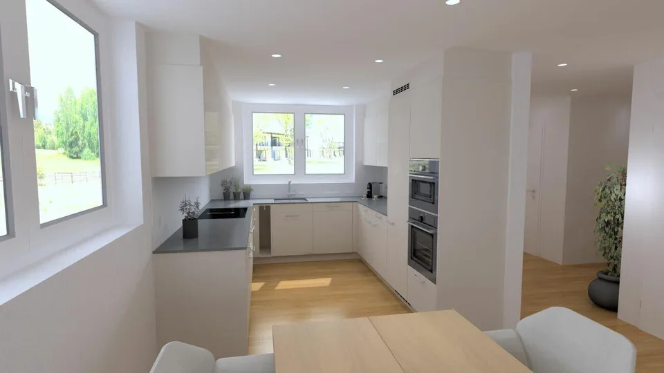 Neubau 5.5-Zi.-Doppeleinfamilienhaus an erhöhter Wohnlage mit Weits...