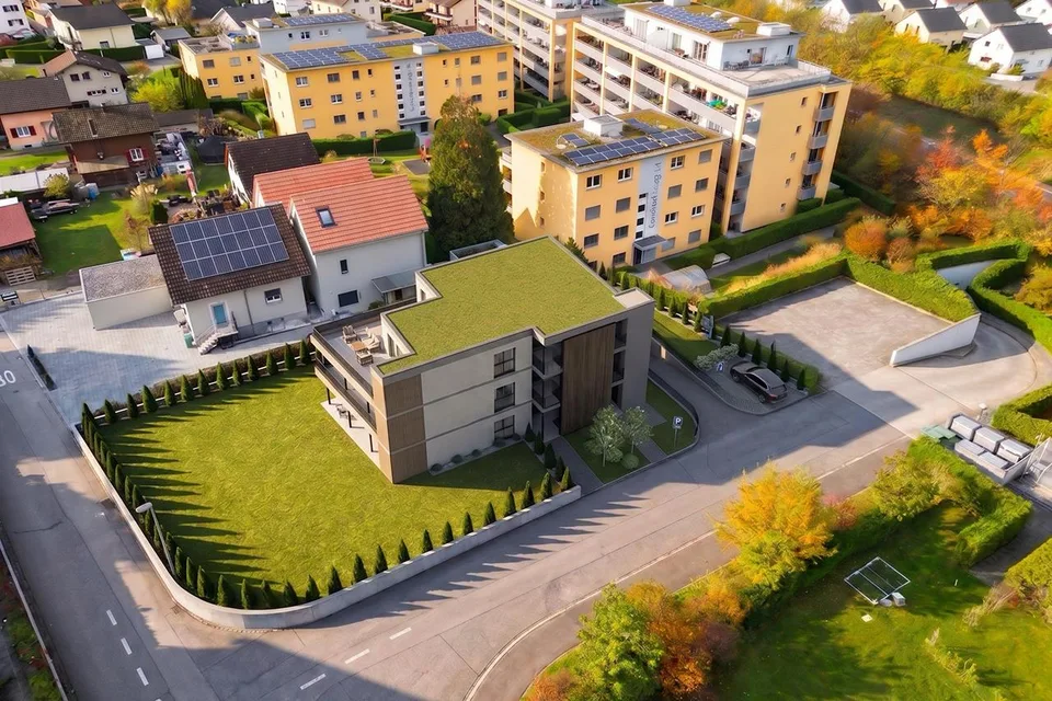 Neubau: Moderner Grundriss, grosse Terrasse, ökologische Haustechnik