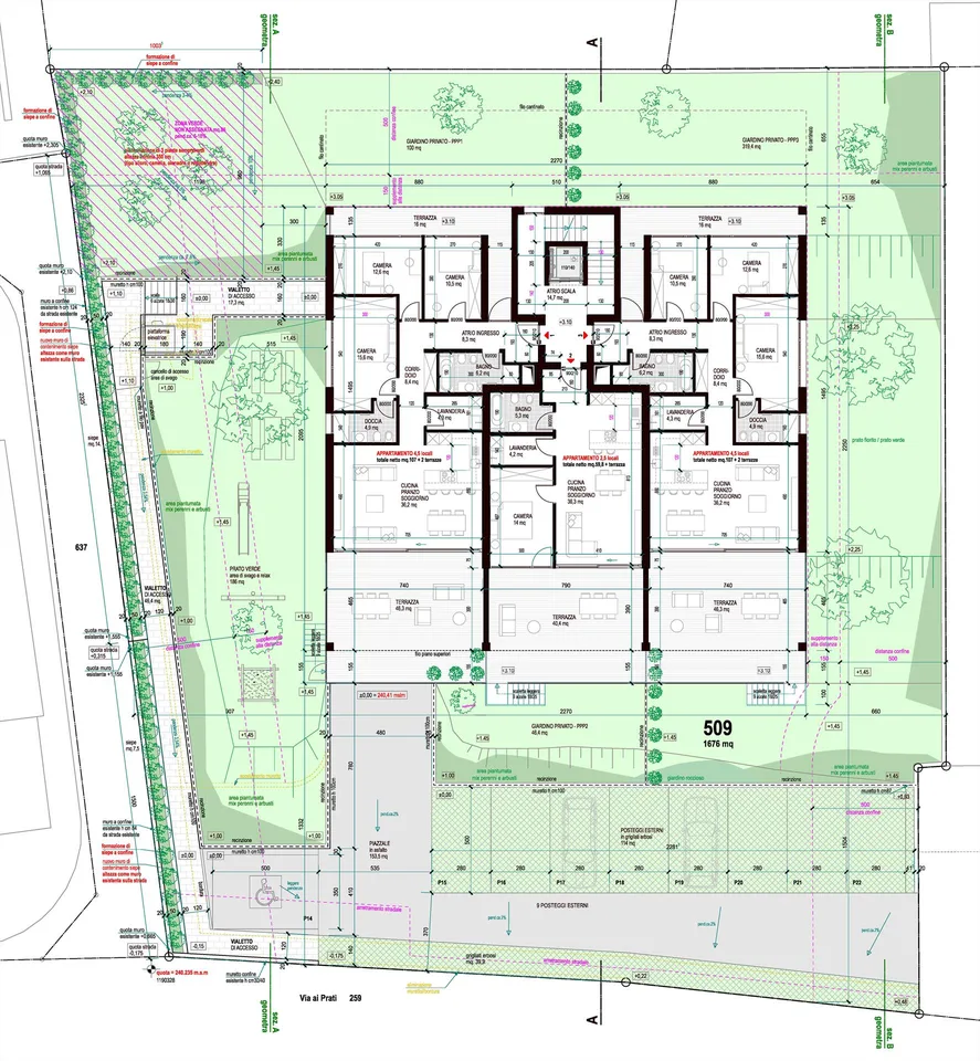 Nuovo appartamento con grande giardino in zona comoda e tranquilla