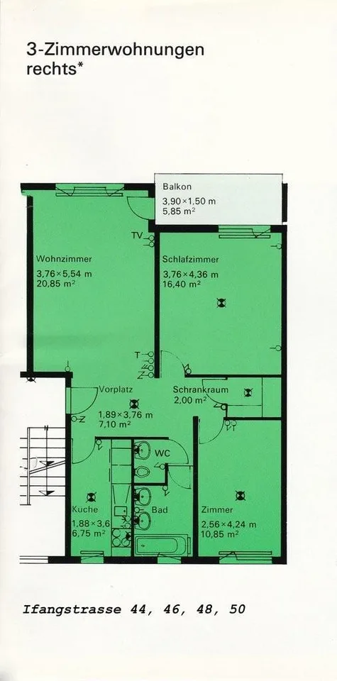 Beautiful 3-room apartment in a green location