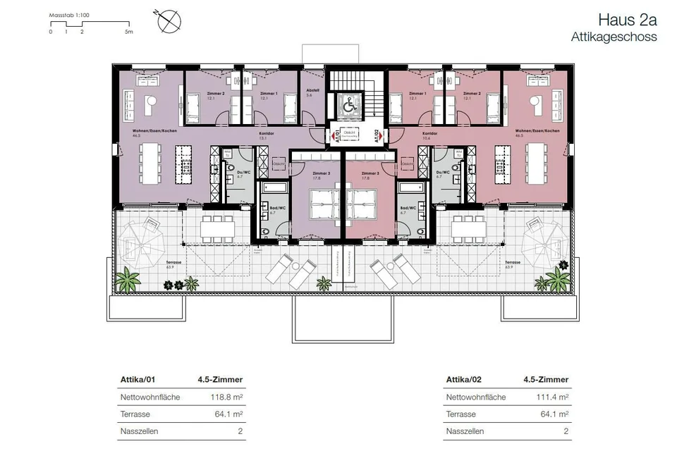 4.5-room attic apartment in Romanshorn, living at the top, more privacy