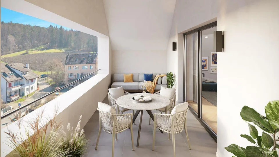 Grosszügige 4½ Zimmer-Wohnung im 1. Dachgeschoss mit Loggia