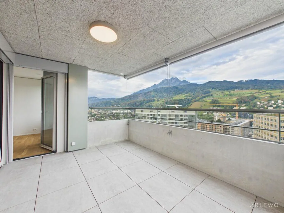 Aussichtsreich und urban Wohnen im Pilatus Tower
