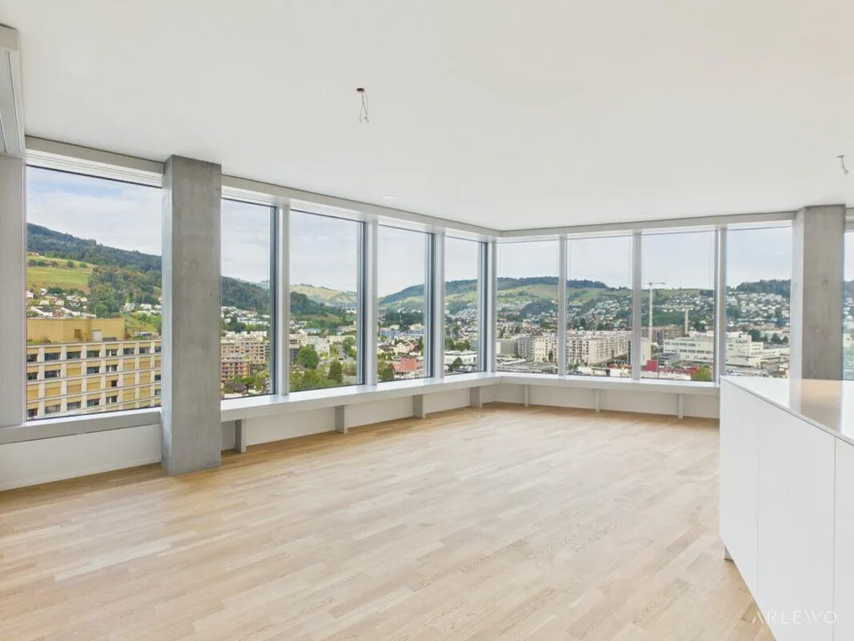 Aussichtsreich und urban Wohnen im Pilatus Tower