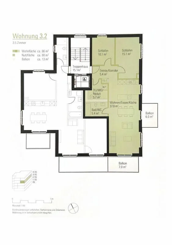 Helle und moderne 3.5-Zimmer-Wohnung