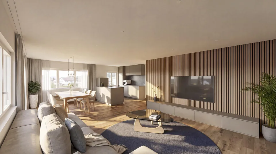 Exclusive new building: 3.5 room apartment with balcony