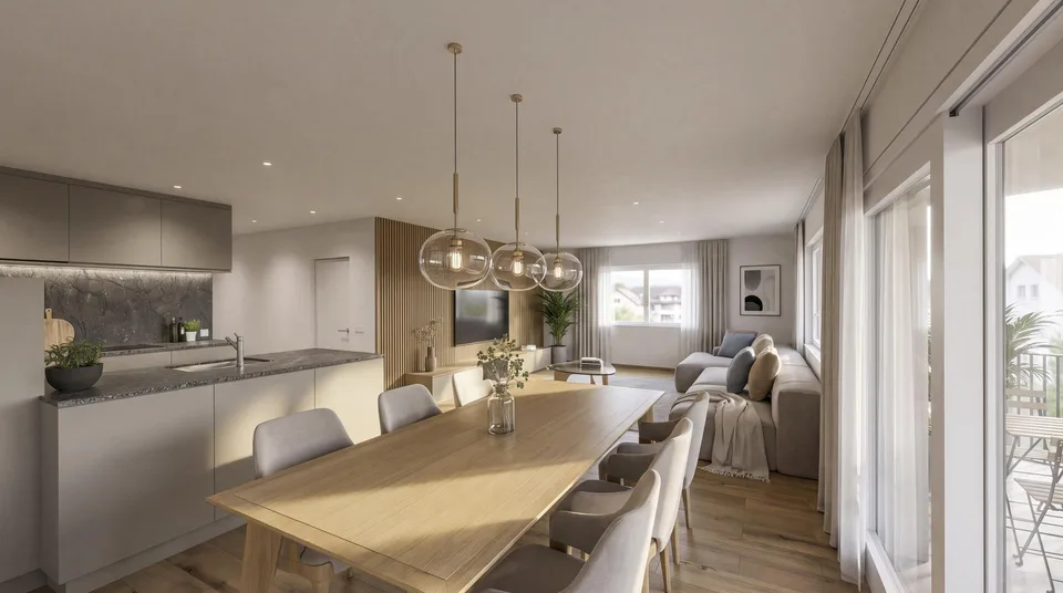 Exclusive new building: 3.5 room apartment with balcony