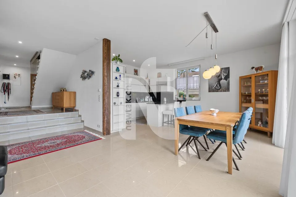 Ampia casa unifamiliare moderna con giardino curato in posizione tranquilla