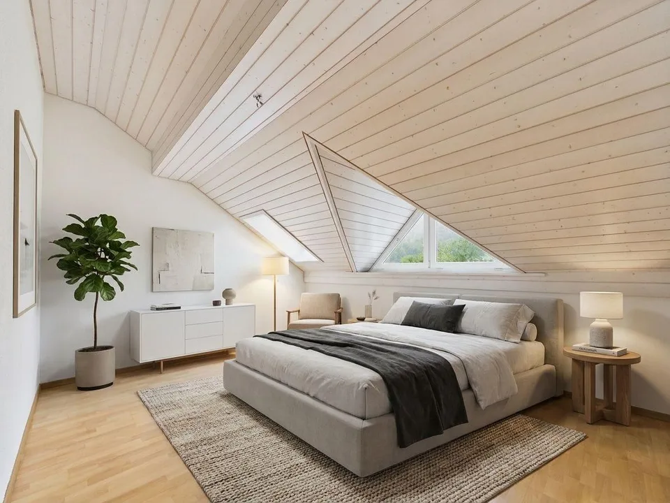 Appartamento mansardato 2 camere ristrutturato di recente con balcone a Buttikon