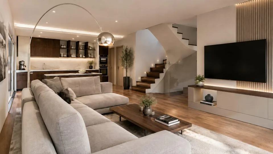 Casa a Schiera d'angolo 5.5 locali con giardino a Brè sopra Lugano