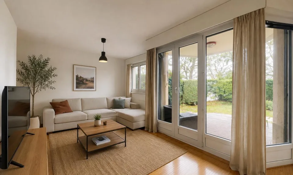 Appartement 3,5 pièces avec jardin dans un cadre verdoyant