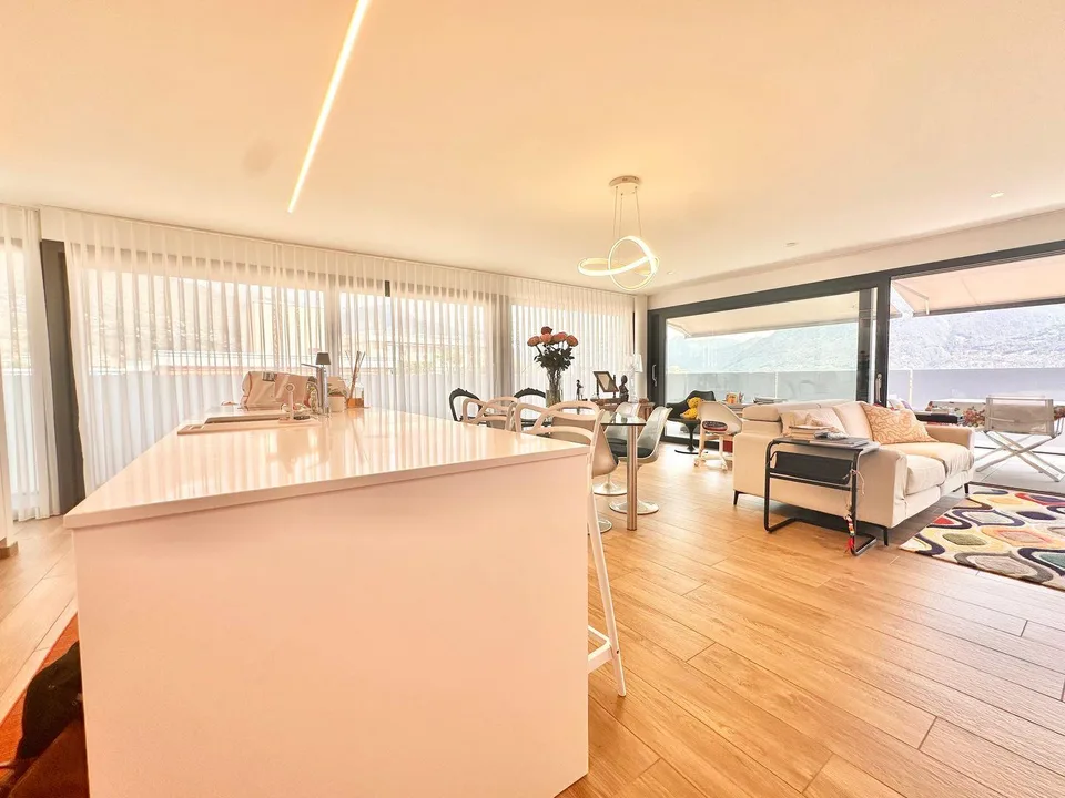 Attico moderno con 40 m² di terrazza e vista panoramica su Locarno ...