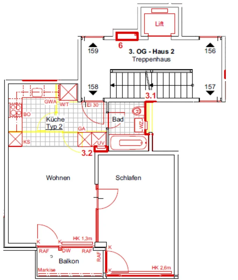 Sanierte 2-Zimmerwohnung im St. Johann-Quartier – Foto 6 von 6