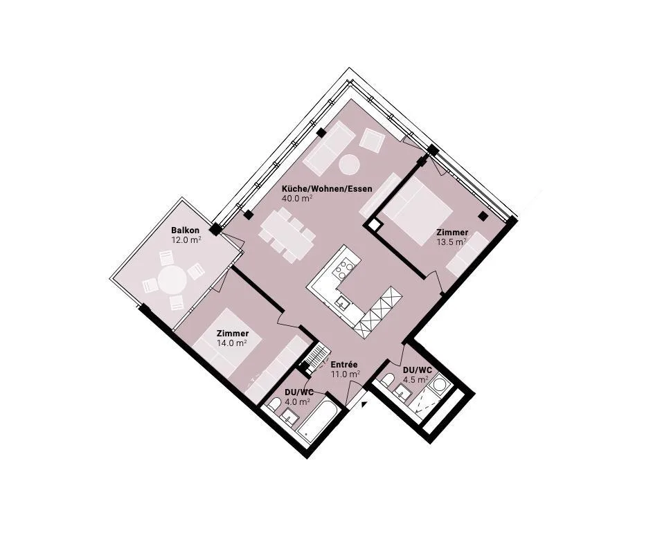 3.5 Zimmer Wohnung / PilatusTower 25. Stock – Foto 3 von 10