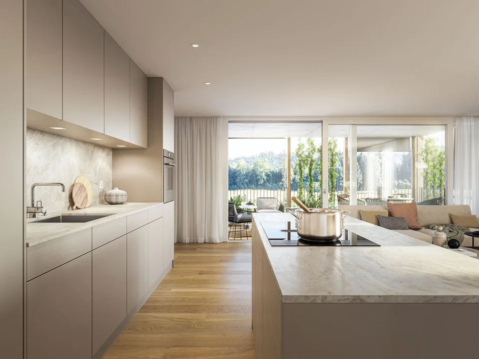 Il tuo paradiso di giardino privato: Appartamento moderno 4,5 locali a Rüfenacht – foto 2 di 5