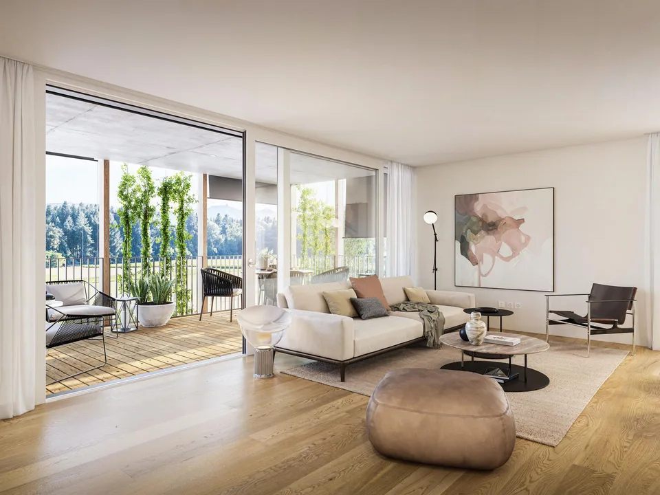 Il tuo paradiso di giardino privato: Appartamento moderno di 4,5 locali nel centro di Rüfenacht – foto 4 di 5