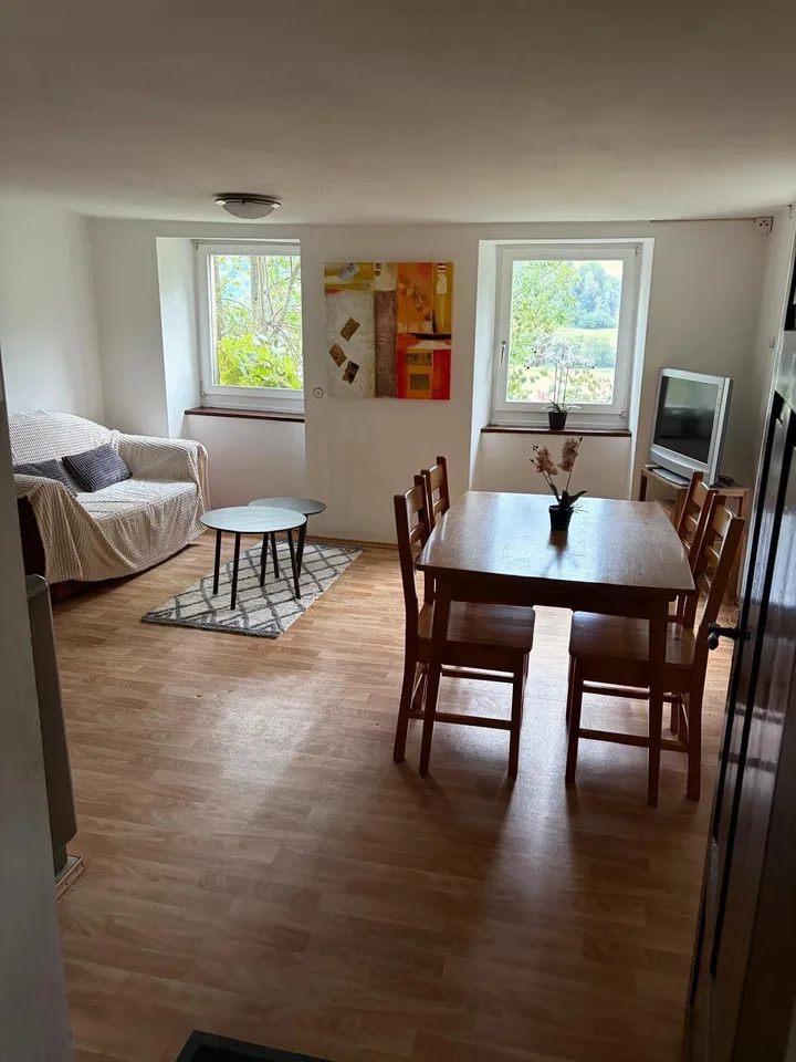 Einfache, möblierte 2.5-Zi-Wohnung (Altbau), Südhang Ilanzer Stadtrand